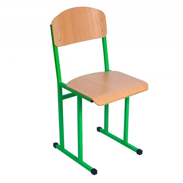 Учнівський полозковий стілець (рост.гр.№6), АНШАР ГРУП (190212 HPL) з посиленим каркасом, квадр. труба. Сидіння з фанери, покритої волого-стійким HPL-пластиком.